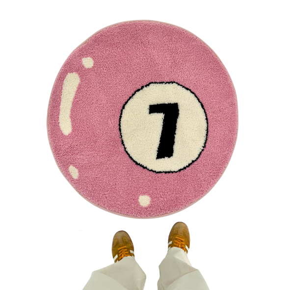 Pink Seven Ball Rug