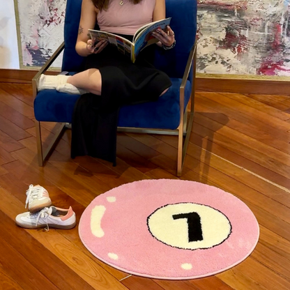 Pink Seven Ball Rug