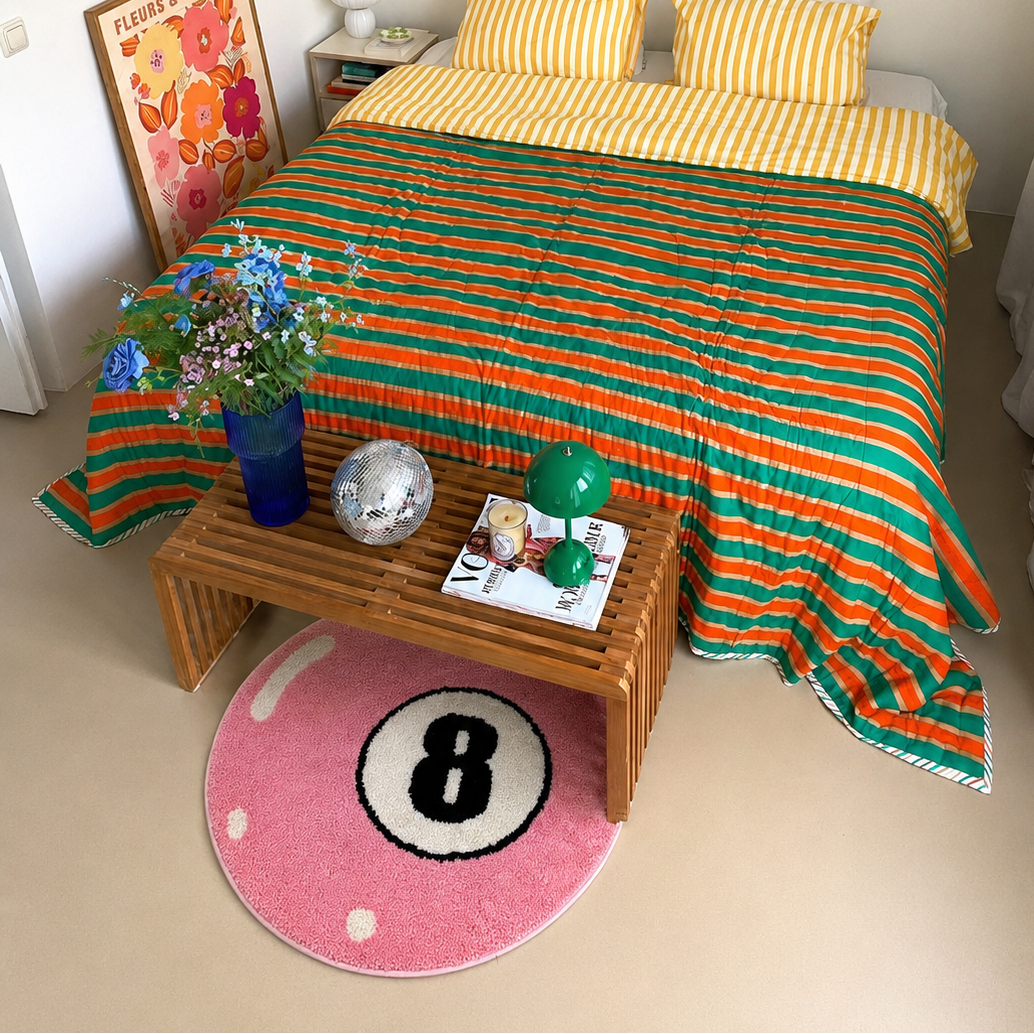 Pink 8 Ball Rug