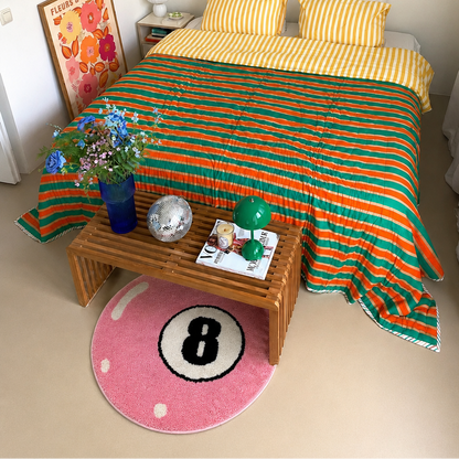 Pink 8 Ball Rug