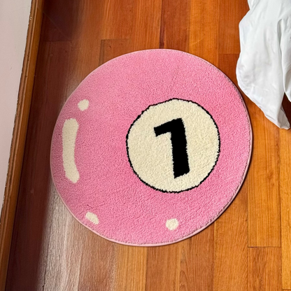 Pink Seven Ball Rug
