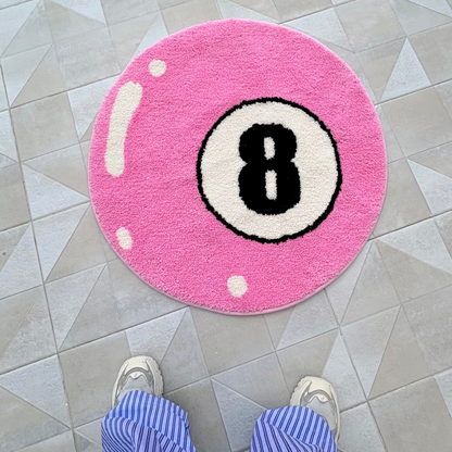 Pink 8 Ball Rug