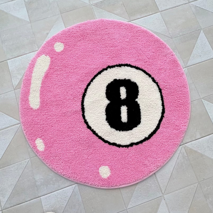 Pink 8 Ball Rug