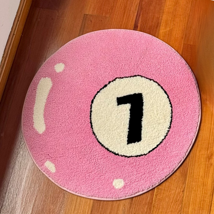 Pink Seven Ball Rug