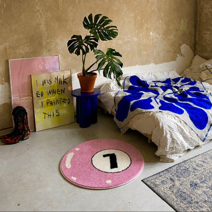 Pink 7 Ball Rug